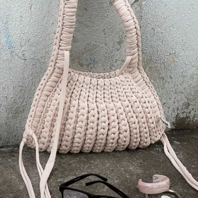 کیف قلاب بافی ذوزنقه