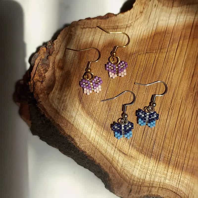 گوشواره منجوقی پروانه