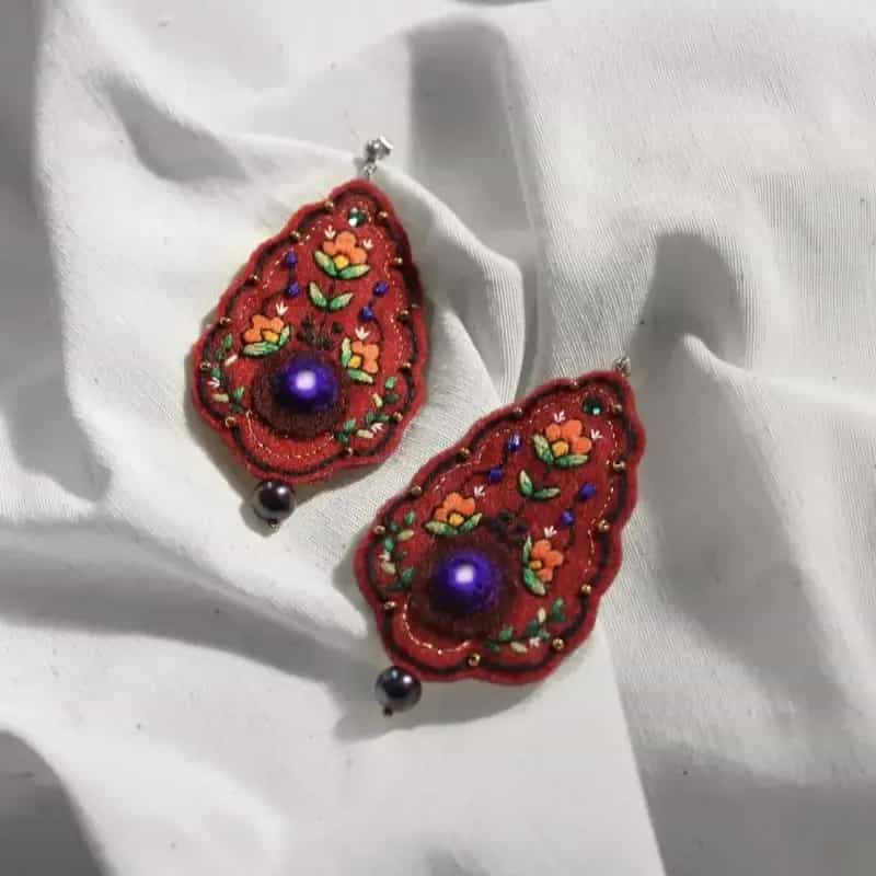 گوشواره سوزندوزی انیس