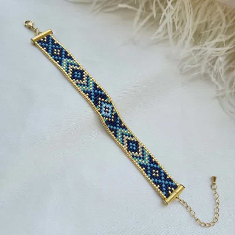 دستبند میوکی طرح کاشی