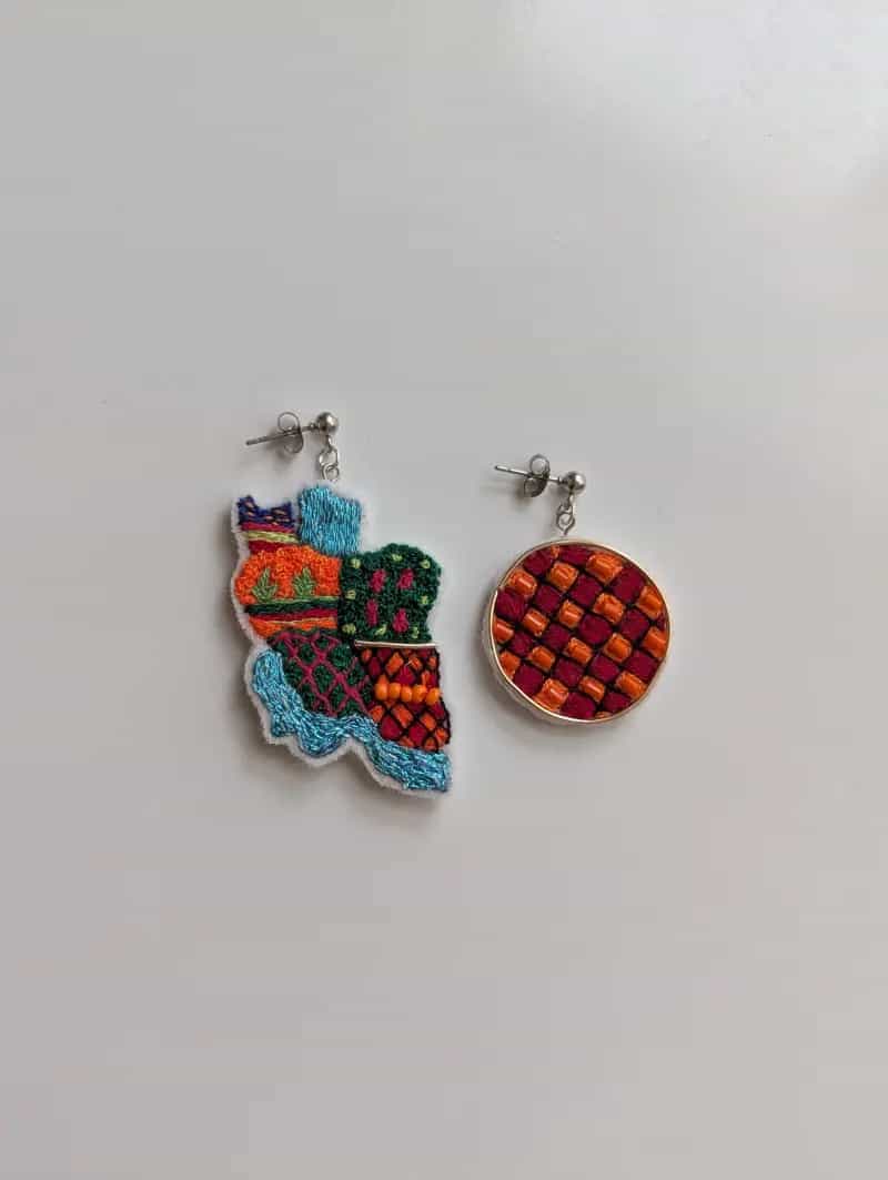 گوشواره سوزن دوزی ایران