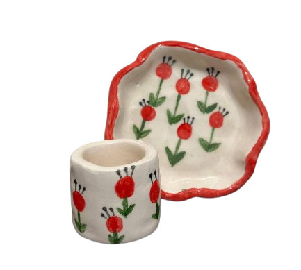 ست قهوه خوری با زیردستی