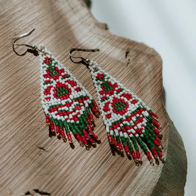 گوشواره منجوقی کاشی - تصویر سوم