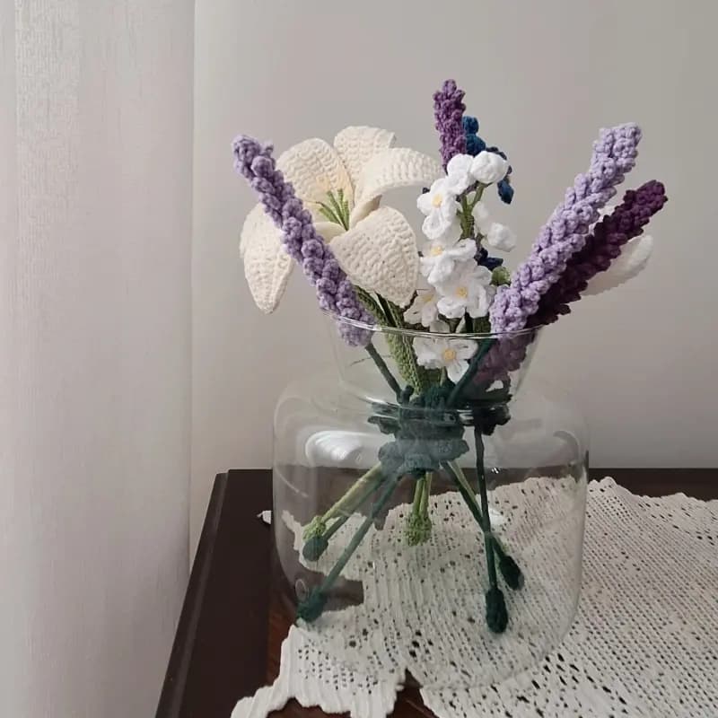 گل لوندر بافتنی - تصویر دوم