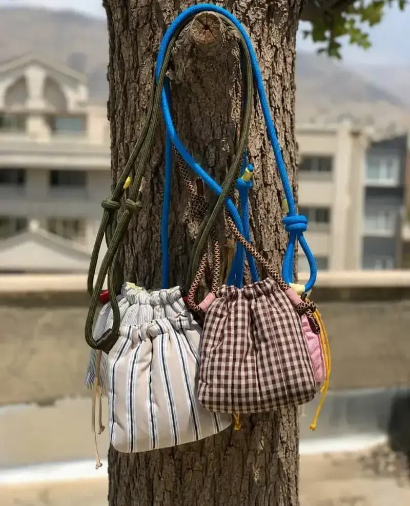 کیف کراس بادی پارچه ای بقچه ای - تصویر چهارم