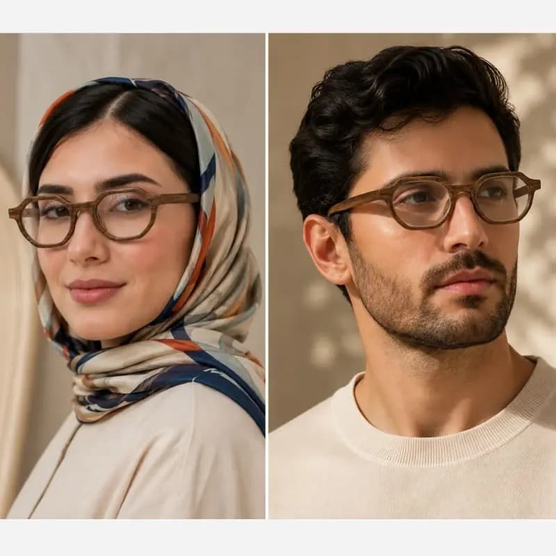 عینک طبی چوب گردو تایتان - تصویر سوم